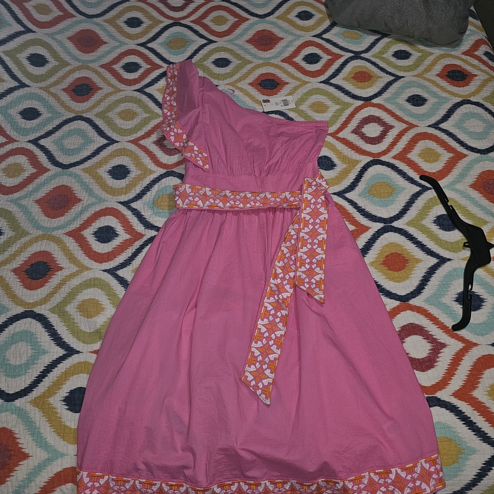 crown & ivy Pink One Shoulder Dress
